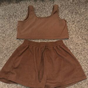 Brown, Soft Pajama Set